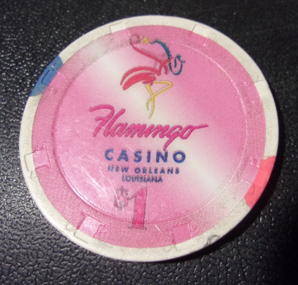 Flamingo Casino Chips In Collectible Individual $1 Casino Chips