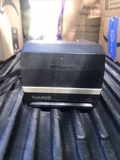 Polaroid Sun 600 LMS Vintage Instant Camera Black Silver - Missing Eye-piece