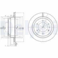 2X Bremsscheibe Delphi BG3353 FüR Frontera Monterey Isuzu Opel Trooper U92 U99 3