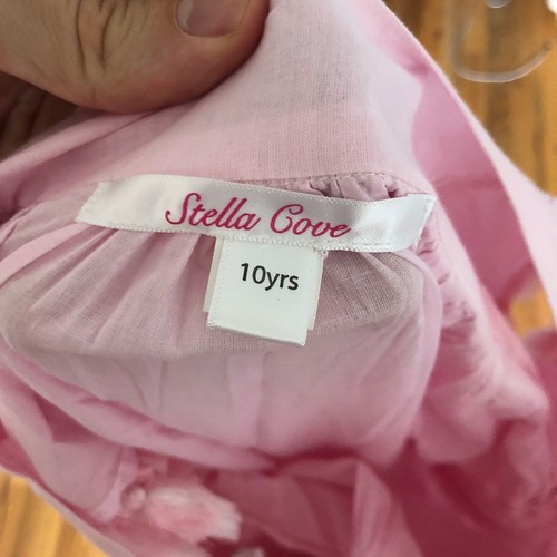 STELLA COVE Cotton Beach Dress with Fringe Detailings in Light pink 10y $223 - Picture 11 of 18