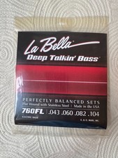 La Bella Bass Strings Deep Talkin' Bass Flat Wound Stainless Steel Light Tension