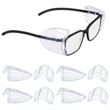 4 Pairs Eyeglasses Side Shields for Prescription Glasses Eyewear Protector
