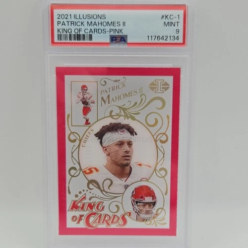 Panini Illusions Pink 2021 Patrick Mahomes II King of Cards #KC-1 /399 PSA 9