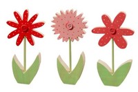 Dekoaufsteller Blume 3 AusfüRungen H. 13 Cm StüCkpreis