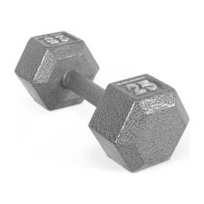 25 Lb Single Cast Iron Hex Dumbbell Strength Training Home Workout Fitness Gym