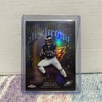 2025 Topps Chrome Saquon Barkley All-Chrome Philadelphia Eagles Serial #32/50