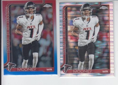 2 - 2025 Topps Chrome DARNELL MOONEY Red White Blue + Pulsar Refractor Falcon 11