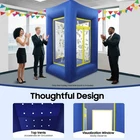 Inflatable Money Machine Booth Cash Grab Game Cube For Business Event Promotion