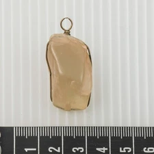 Handcrafted Brass Wire & Polished Quartz Pendant