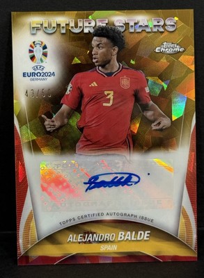 2024 Topps Chrome Sapphire UEFA EURO Spain Alejandro Balde Auto Gold /50