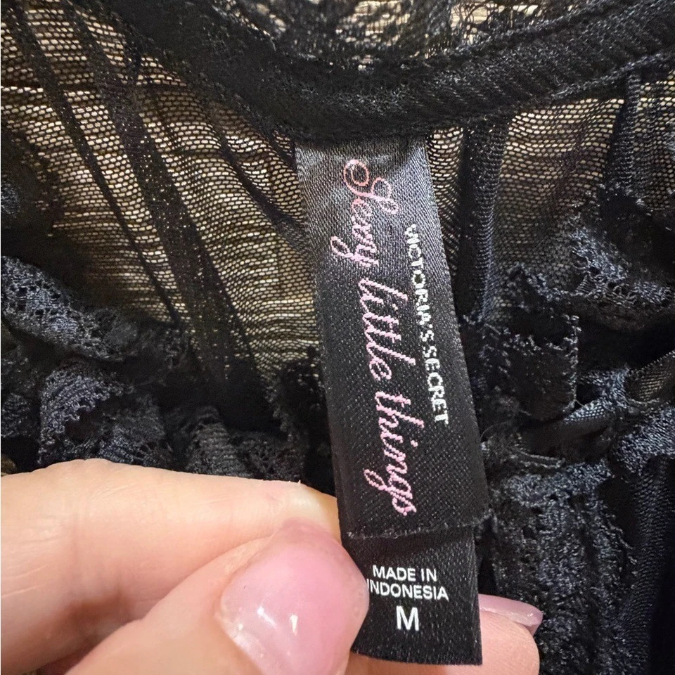 Camiseta sin mangas Babydoll sexy de encaje Victoria's Secret Y2K 2006 vintage talla M Foto 2 de 4