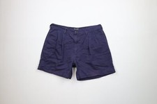 Vtg 90s Ralph Lauren Mens 36 Spell Out Sun Faded Pleated Above Knee Chino Shorts