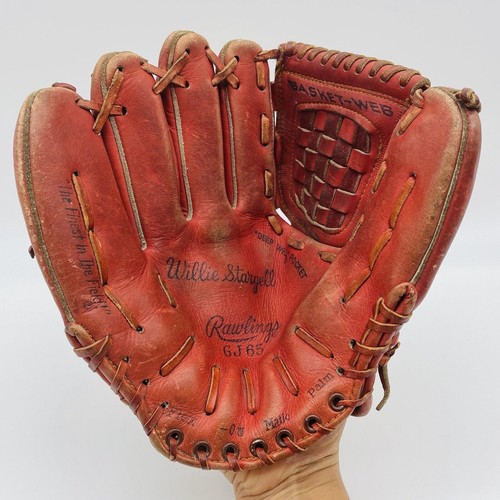 Vintage Baseball Glove Rawlings GJ65 RHT Willie Stargell Vintage Rawlings Japan - 第 1/8 張圖片