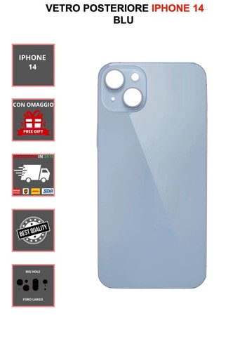 VETRO POSTERIORE PER IPHONE SERIE 14-14 PLUS- 14PRO 14 PROMAX - Imagen 3 de 43