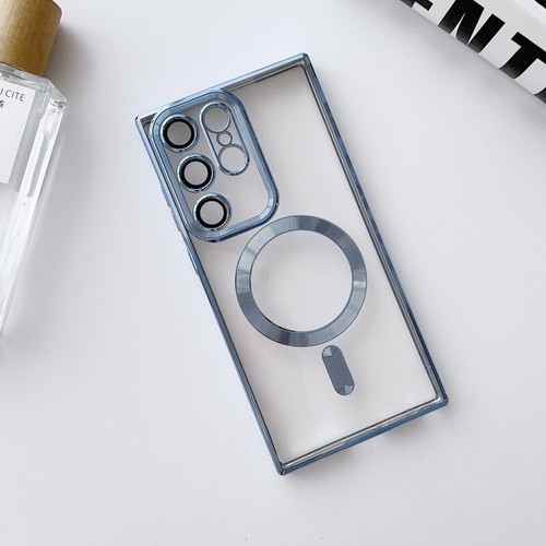 For Samsung Galaxy S23 S22 Ultra S21 Plus Magsafe Plating TPU Clear Case Cover - Photo 10 sur 20