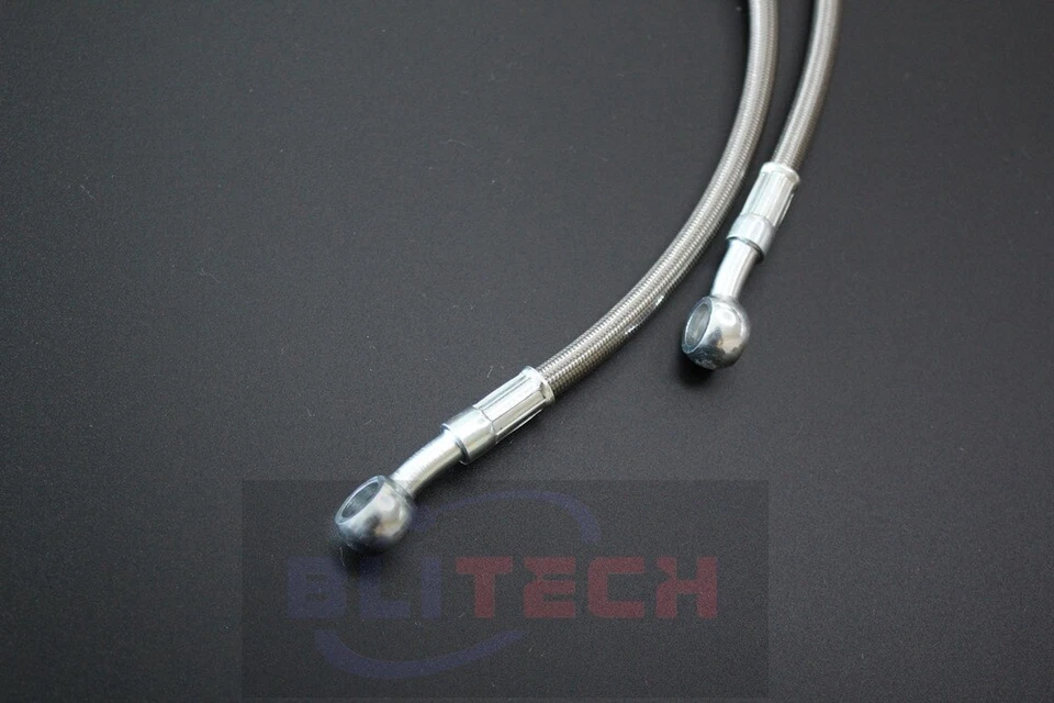 Línea de freno trenzada plateada para Honda Civic 92-95 y Acura Integra 94-01 Foto 3 de 4