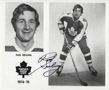 Rod Seiling Autographed Signed 8x10 RARE Maple Leafs Press Photo NHL  w/COA
