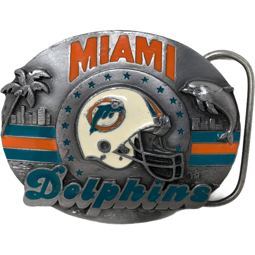 VTG Miami Dolphins Belt Buckle 1987 NFL 