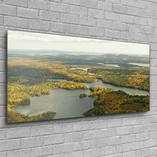 Glass Print Home Modern Image Photo 120x60 Aerial View of Acadia National Park