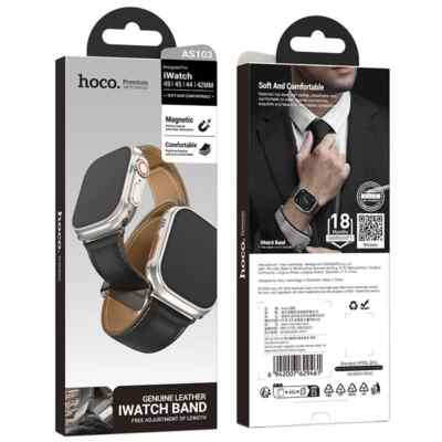 Für alle Apple Watch Hoco AS103 Echt Leder Premium Band mit Magnetschließe