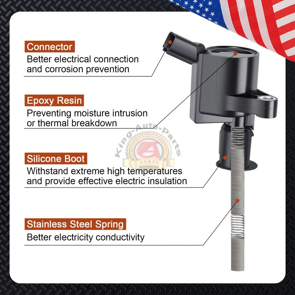 8pcs Ignition Coils DG508 & Motorcraft Spark Plugs SP493 Ford F150 E150 Explorer - Image 3 of 4