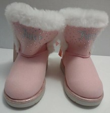 NWT JUICY COUTURE,PINK "LIL BURBANK" TODDLER SIZE 9 FAUX FUR, EMBELLISHED BOOTS