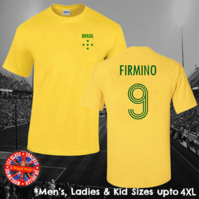 Brazil Brasil Firmino Football T-shirt Men's Ladies Kids World Cup UK