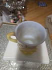 MCM Anchor Hocking Fire King Kimberly Diamond Coffee Cup Mug Yellow Brown — photo 2