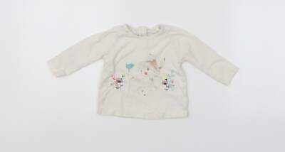 Pep & Co Mädchen Pullover weiß Baumwollmischung Größe 3-6 Monate
