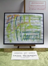 Lattice in My Garden 2020 C Peterson * Original Painting * Abstract * Watercolor