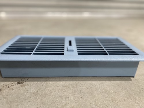 Poly Floor Vent- SAPPHIRE BLUE Front Flow 350x150 - Picture 3 of 3