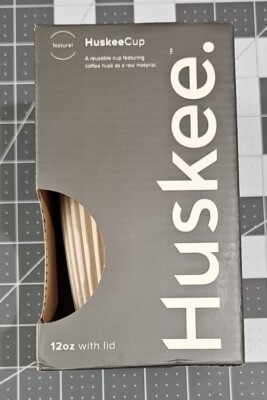 Huskee Cup 12oz Cup & Lid Single Retail Pack Natural Color