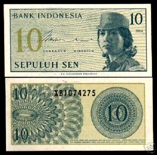 Indonesia 10 SEN 1964 P-92 x 100 pezzi UNC lotto 1 PACCHETTO indonesiano CONFEZIONE BANCONOTA - Foto 4 di 4