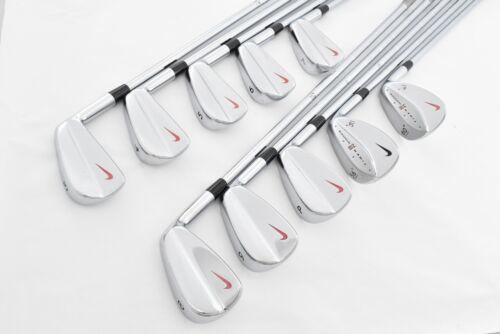 10pcs Nike Tour Blade Forged 3-4-5-6-7-8-9-P + Tiger Woods 56 60 Flex Stiff RH - Picture 2 of 16
