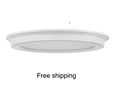 Commercial Electric 7 in. White Selectable LED Round Flush Mount, Low Profile