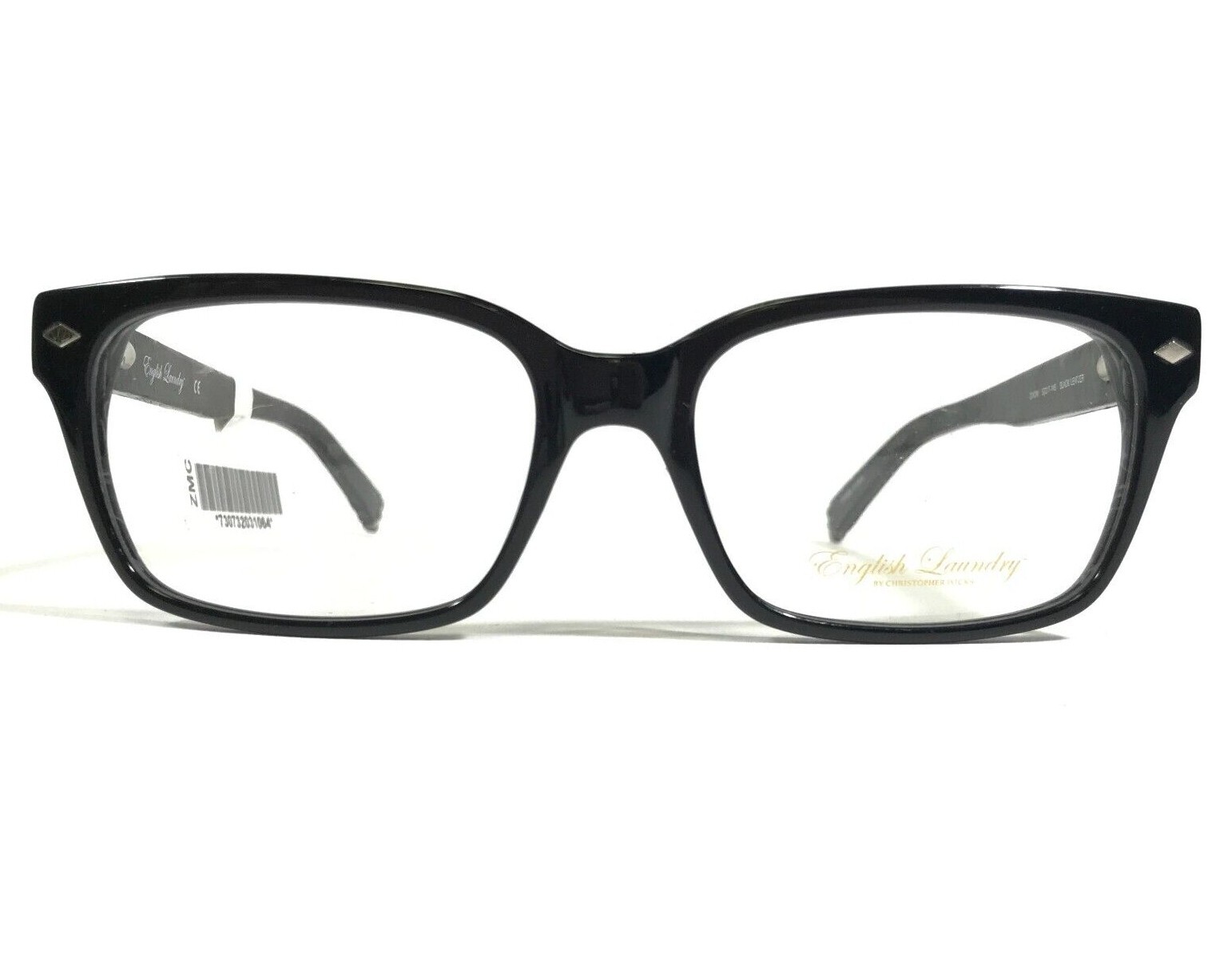 Английская прачечная DIXON ЧЕРНАЯ КОЖАНАЯ оправа для очков в квадратной оправе с полной оправой 52-17-145