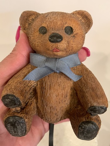 Vintage Teddy Bear 1983 G. A. O. Brown Resin Wall Hook Taylor Bear #28387 RARE - Picture 20 of 24