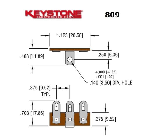 Keystone 809 ancoraggio a 3 posizioni - Zdjęcie 1 z 1