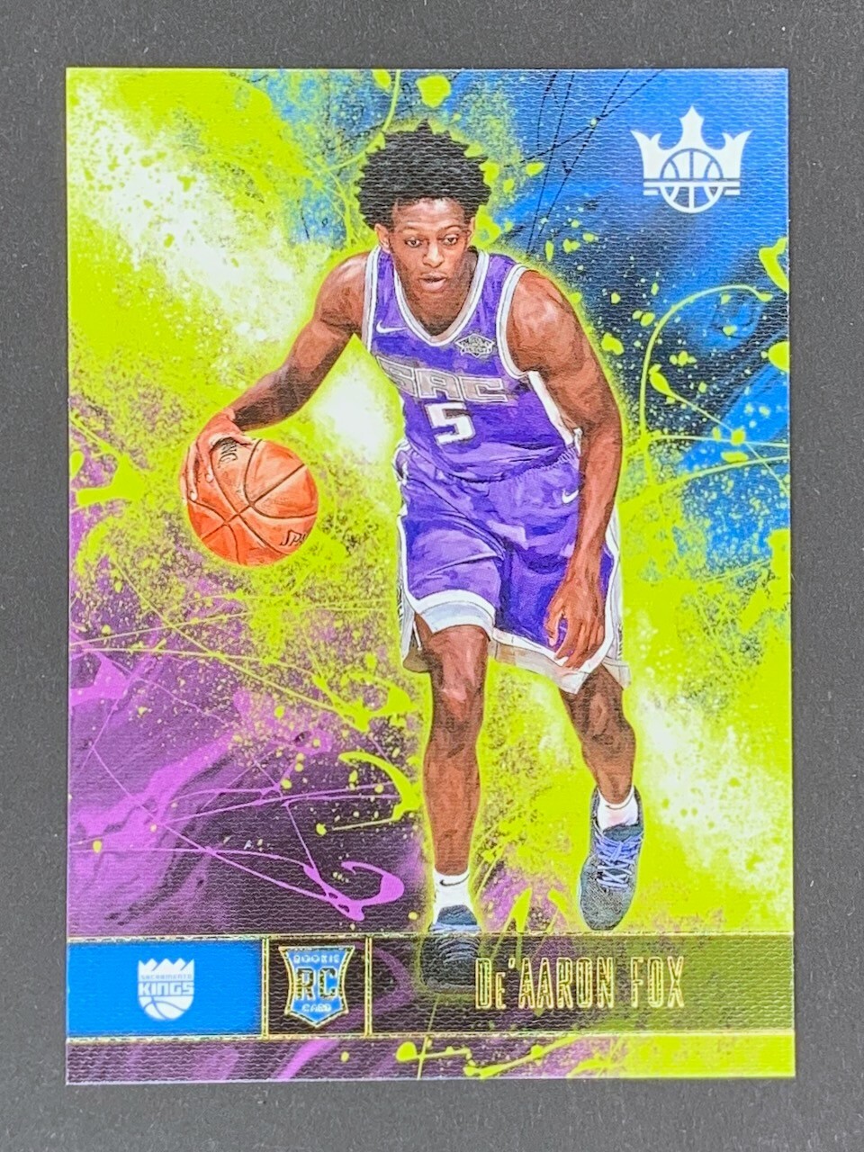 De'Aaron Fox RC 2017-18 Panini Court Kings #110 Level I Sacramento Kings Rookie