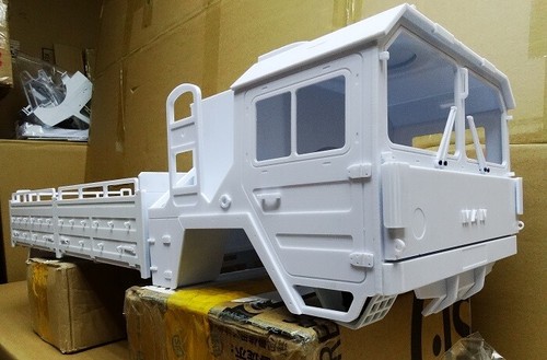 1/10 MAN 6x6 Scale Cargo Truck Plastic Body Shell ** Unpainted ** NEW - Picture 2 of 11