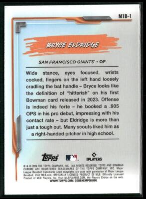2024 Bowman Chrome #M1B-1 Bryce Eldridge My 1st Bowman | eBay