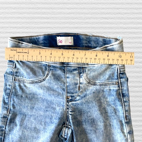 SO Girls Jeggings 7 Light Wash Skinny Fit Stretch Denim - Picture 4 of 6
