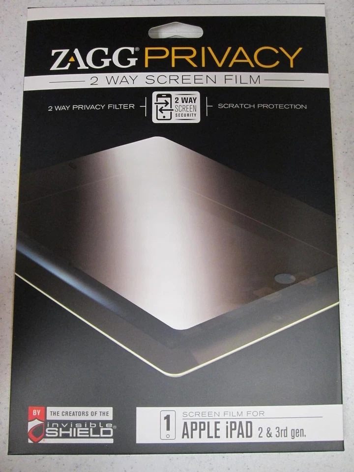 Apple Ipad - 2 Way Privacy Screen Filter - Zagg 2nd & 3rd Gen - Image 2 of 3
