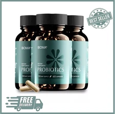 Bioma Probiotics for Digestive Health 3 In 1 Gut Health Probiotic Capsules