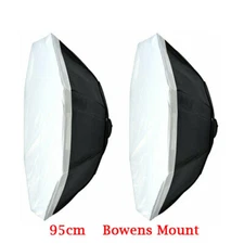 US 2x Godox 37" 95cm Octagon Bowens Flash Softbox for Studio Flash Strobe Light