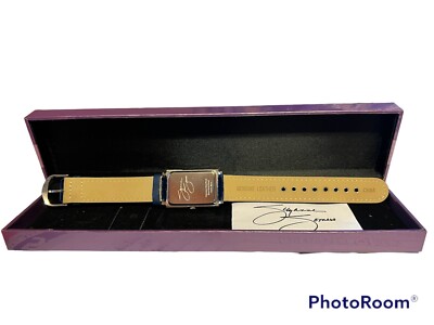 Suzanne Somers Watch Rhinestones Blue Velvet Genuine Leather  display picture 2