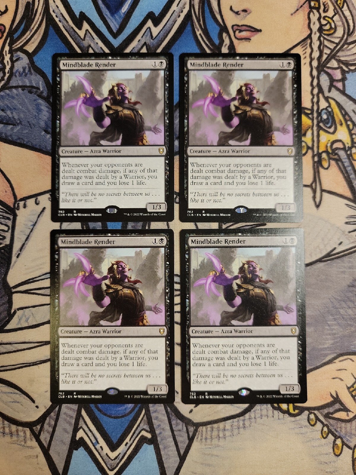 Mindblade Rendering – Carta Magic: The Gathering – 049/254 – Rara – Battlebond – Guerriero Azra
