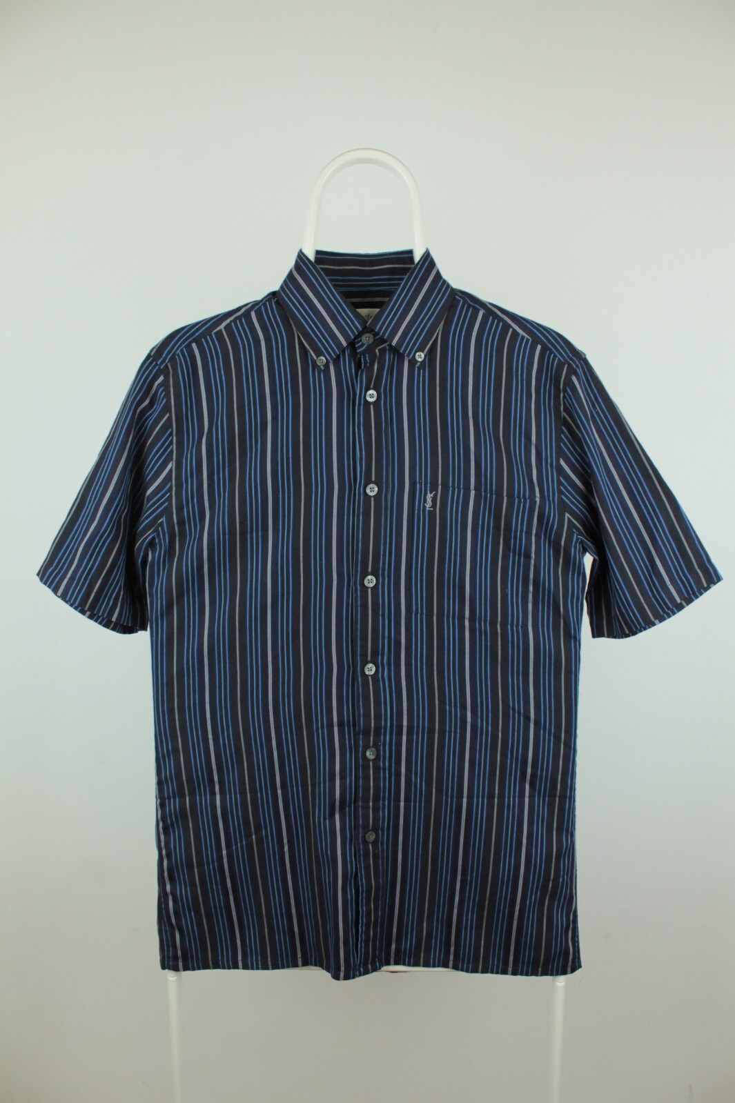 Camicia Yves Saint Laurent manica corta multicolore a righe da uomo taglia: US S EU 44