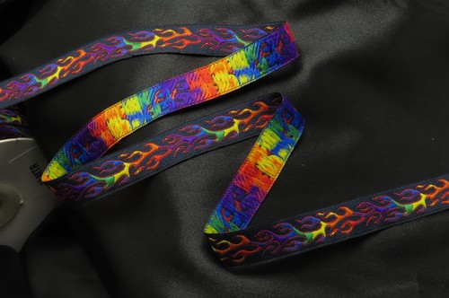 Jacquard Ribbon 5/8" (16mm) Flames *Colors* 10 Yards - Picture 3 of 9