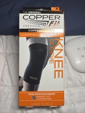 Copper Fit Freedom Copper Infused Compression Knee Sleeve - Size XL - Black …K